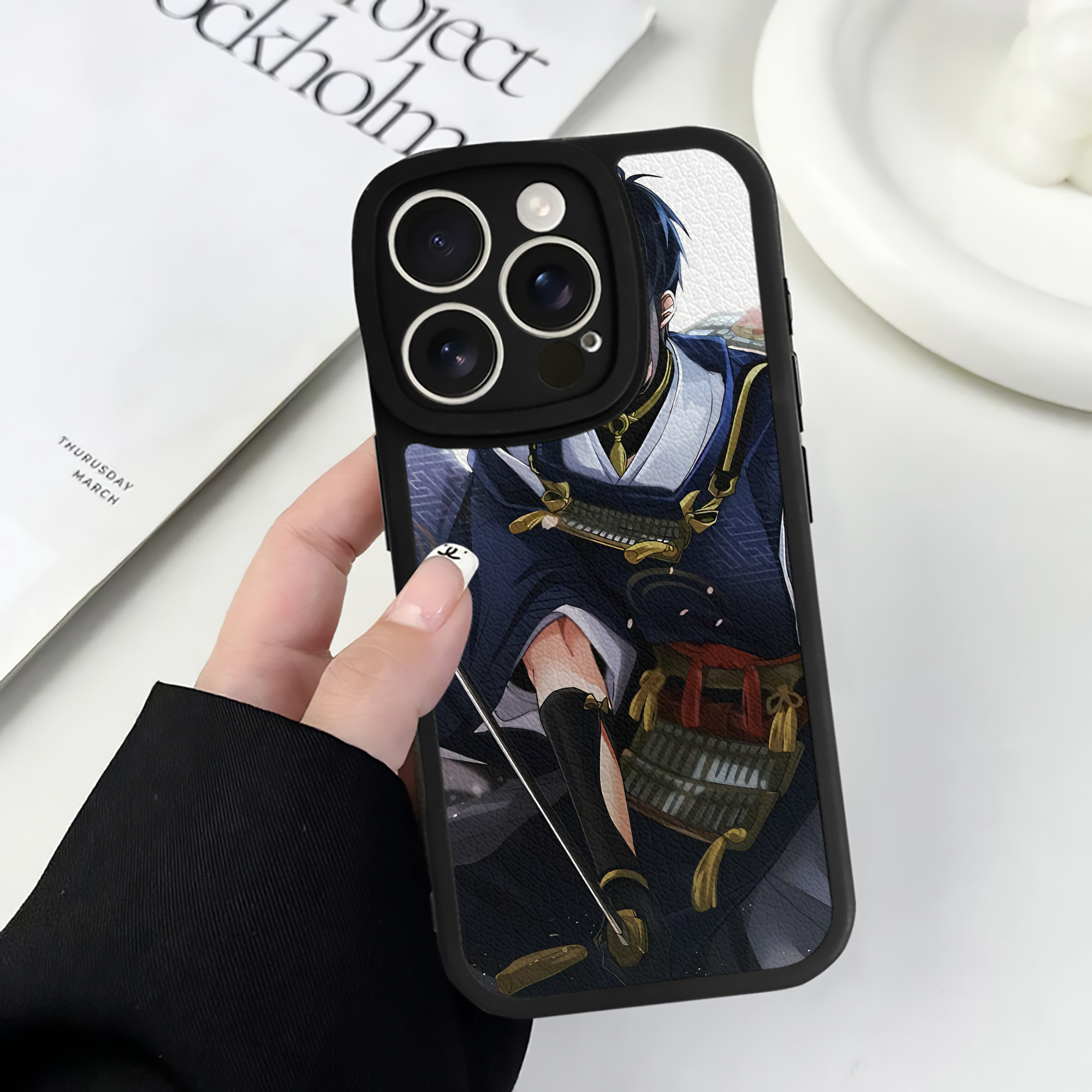 （画像用） 刀剣乱舞 Touken Ranbu 【iPhone 16シリーズ対応】シリコンスマホケース（レザー調） 材質：シリコン